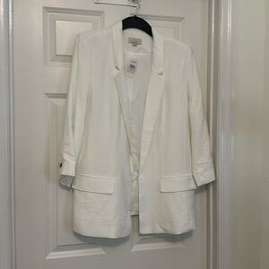 LOFT White blazer size 14 NWT